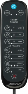 Medisana MCG 820 Komfort Shiatsu-Akupressur-Massage-Sitzauflage schwarz