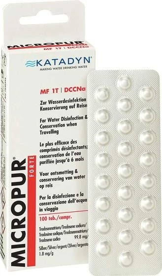 Katadyn Micropur Forte MF 1T DCCNa DE/E/F/NL/IT 100 Stück Trinkwasserentkeimer