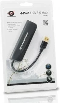 Conceptronic USB-Hub, 4x USB-A 3.0, USB-A 3.0 [Stecker]
