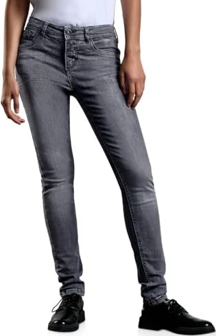 Street One Slim Fit Jeans steel grey/net wash (Damen)