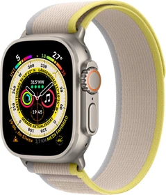 Apple Watch Ultra mit Trail Loop M/L gelb/beige