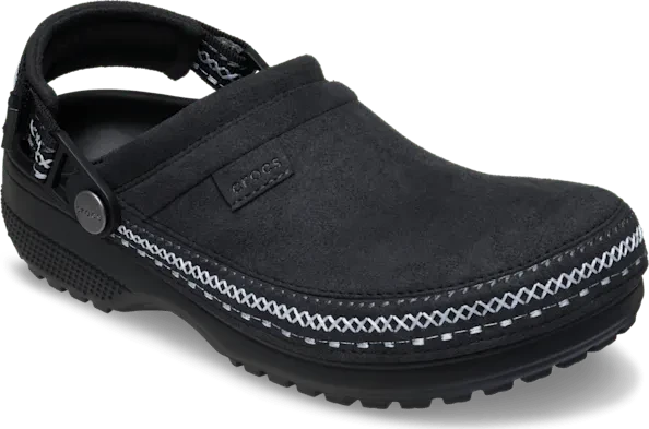 Crocs Crafted Vegan Suede Stitch Clog schwarz