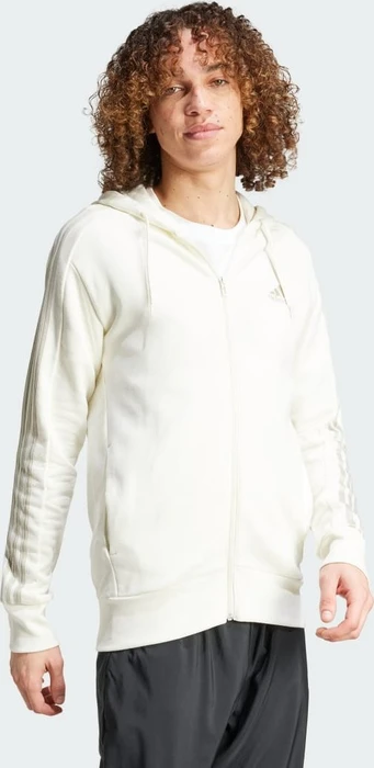 adidas Essentials French Terry 3-Streifen Hoodie off white (Herren)