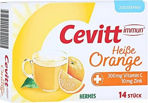 Cevitt Heiße Orange Getränkegranulat Beutel, 14 Stück