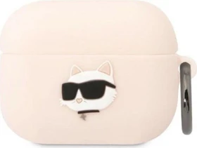 Karl Lagerfeld 3D Logo NFT Choupette Head Case für Apple AirPods Pro pink