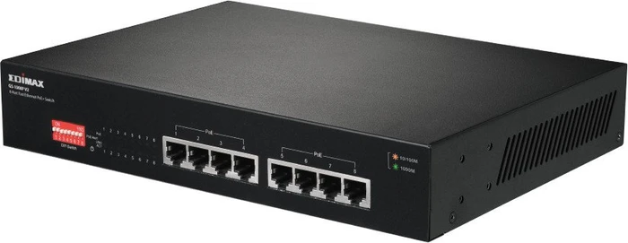 Edimax GS-10 Desktop Gigabit Switch, 8x RJ-45, 130W PoE+
