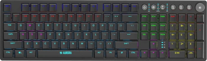 iBox Aurora K-6 Gaming, LEDs RGB, KRGD Low Profile RED, USB/Bluetooth, US