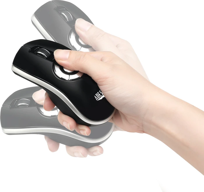 Adesso iMouse P20 Air Mouse Elite schwarz/silber, USB-A