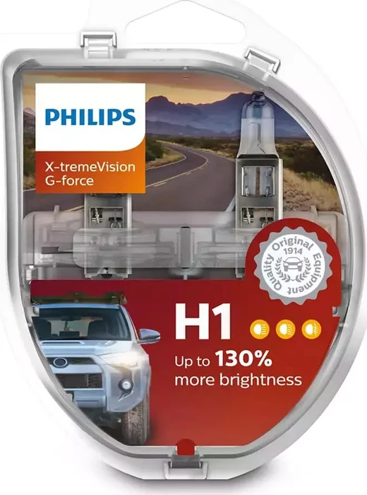 Philips X-tremeVision G-force H1 55W, 2er-Pack Box