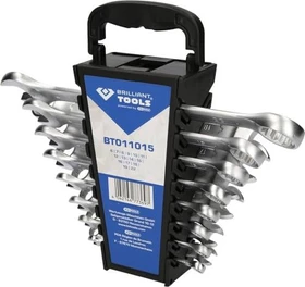 Brilliant Tools Ring-Maulschlüssel Schraubenschlüsselsatz inkl. Tasche, 15-tlg.