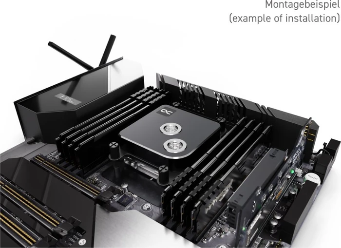 Alphacool Core 1 Black, Messing/Nickel