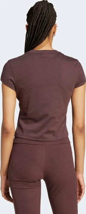 adidas Essentials Slim T-Shirt kurzarm shadow brown (Damen)