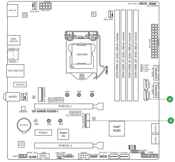 ASUS TUF Gaming B560M-E (Intel 1200)