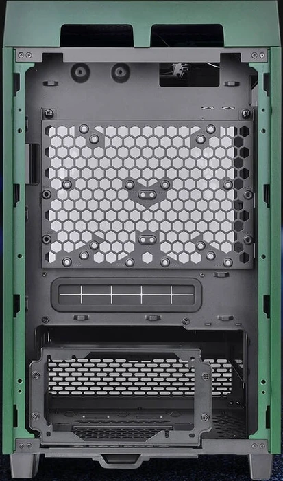 Thermaltake The Tower 100 Racing Green, grün, Glasfenster, Mini-ITX