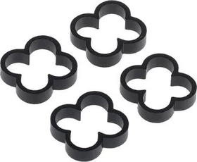 Alphacool Eiskamm Alu X4 Kabelkamm 4mm, schwarz, 4er-Pack
