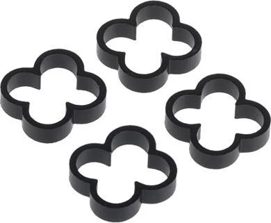 Alphacool Eiskamm Alu X4 Kabelkamm 4mm, schwarz, 4er-Pack