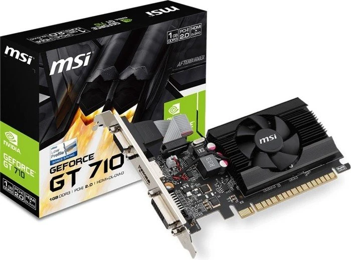 MSI GeForce GT 710 1GD3 LP, 1GD3 LP, 1GB DDR3, VGA, DVI, HDMI