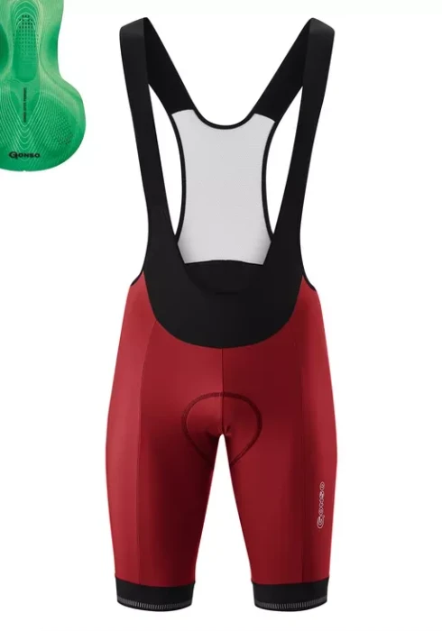 Gonso Sitivo Bib Fahrradhose kurz pomegranate juice/bright green (Herren)