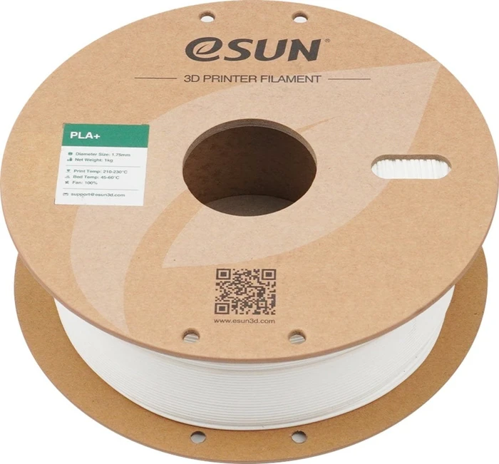 eSUN 3D PLA+, Milky White, Spule, 1.75mm, 1.00kg