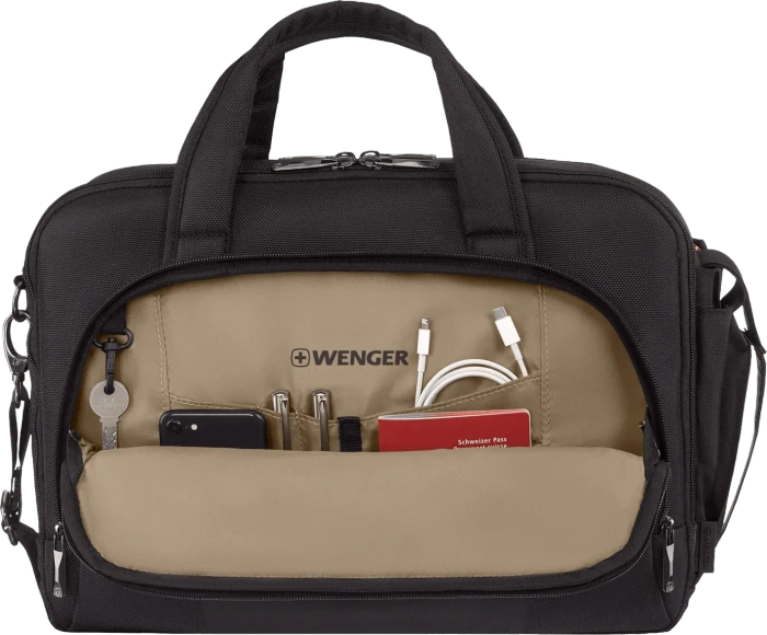 Wenger Cosmic Brief 14-16" Laptop-Aktentasche, schwarz