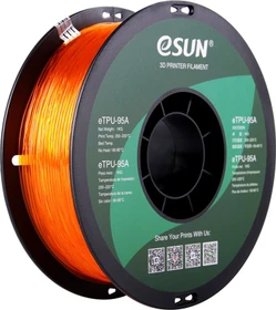 eSUN eTPU-95A, transparent orange, Spule, 1.75mm, 1.00kg
