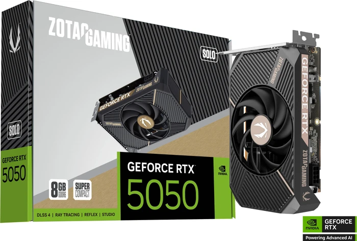 Zotac Gaming GeForce RTX 5050 Solo, 8GB GDDR6, HDMI, 3x DP