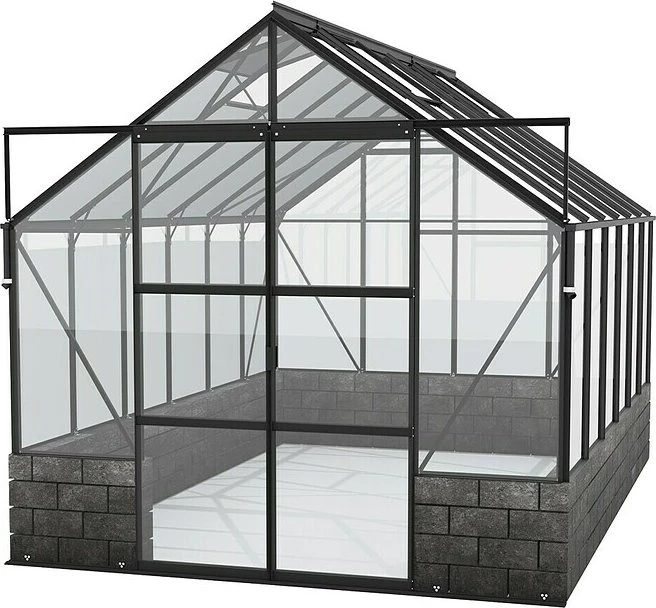 Vitavia Cassandra 9900 ESG 3mm Gewächshaus inkl. Sockel schwarz/anthrazit