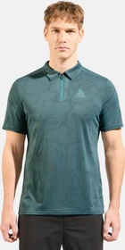 Odlo Ascent Chill-Tec Poloshirt kurzarm dark slate melange (Herren)