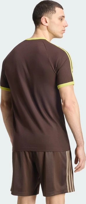 adidas 3-Streifen T-Shirt kurzarm aurora coffee/preloved lime (Herren)