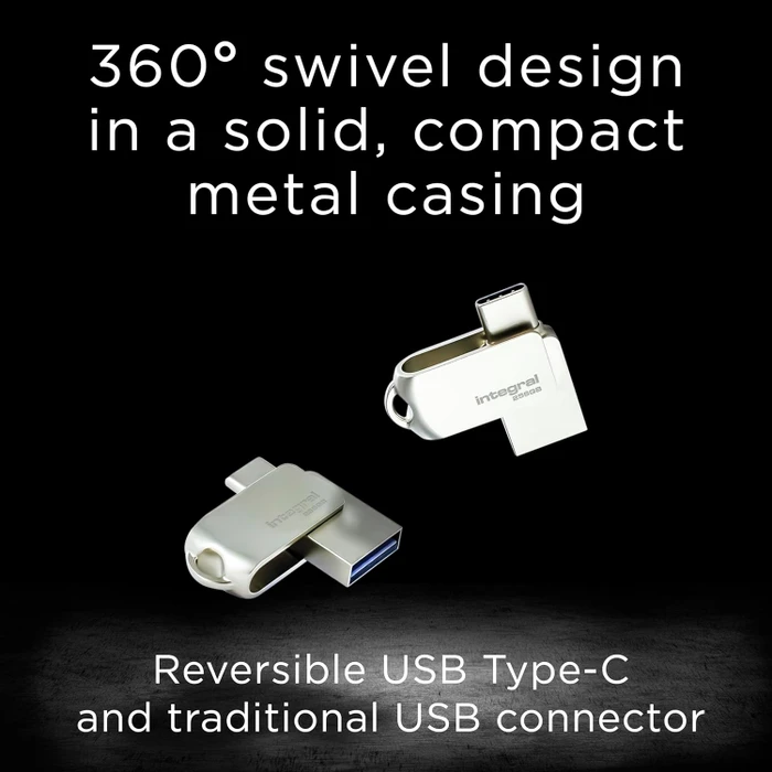 Integral 360-C Dual 256GB, USB-A + USB-C, USB 3.2 Gen 1×1