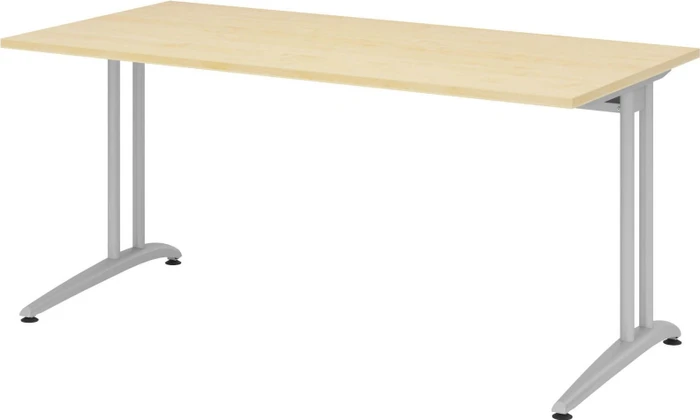 Hammerbacher Ergonomic B-Serie BS16/3 Schreibtisch 160x80cm Ahorn/silber
