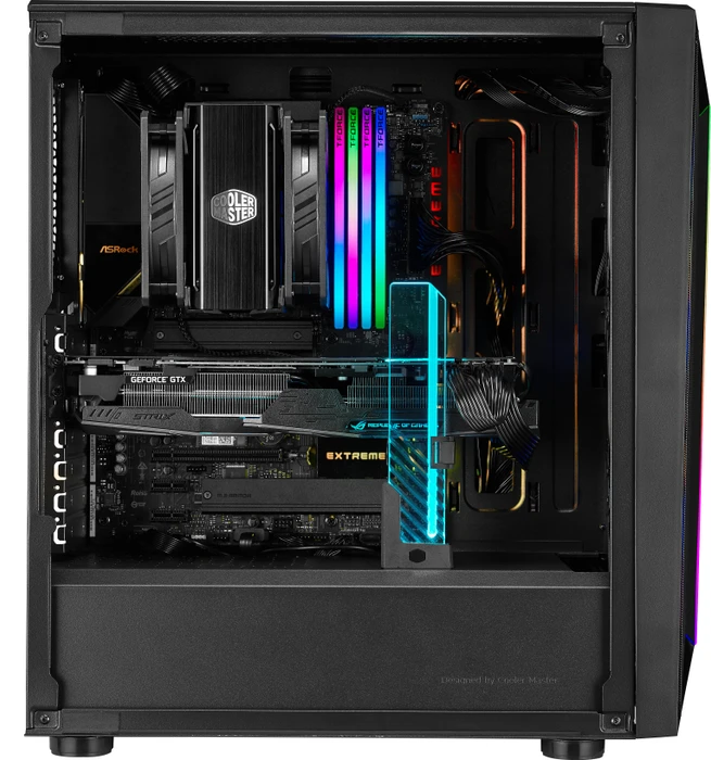 Cooler Master CMP 510, schwarz, inkl. 3x Lüfter, Lüfter LED ARGB, Glasfenster