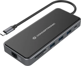 Conceptronic DONN15G 12-in-1 Dockingstation, USB-C 3.0 [Stecker] (110518207101)