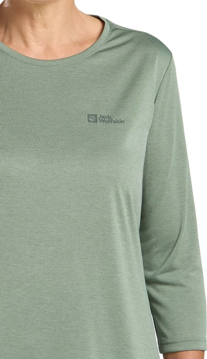 Jack Wolfskin Crosstrail Funktionsshirt 3/4 eucalyptus (Damen)