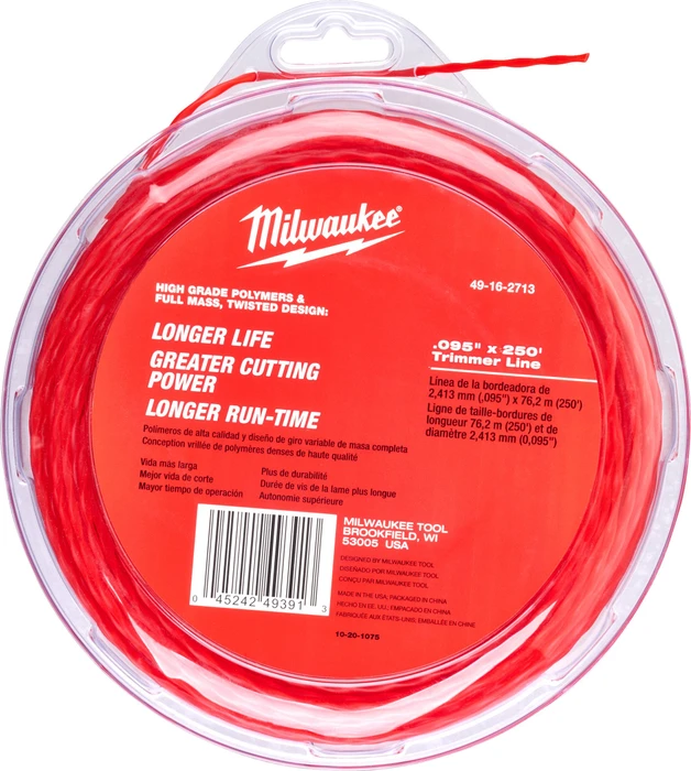 Milwaukee Trimmerfaden für Rasentrimmer, 2.4mm/76cm