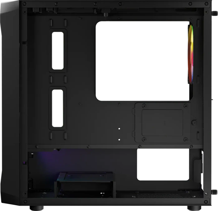 Logic Concept Portos ARGB Mini Black, Glasfenster