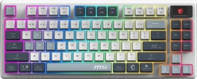 MSI FORGE GK600 TKL Wireless Sky, LEDs RGB, hot-swap, KKT Purple Star, USB/Bluetooth, US (S11-43USP01-HH9)
