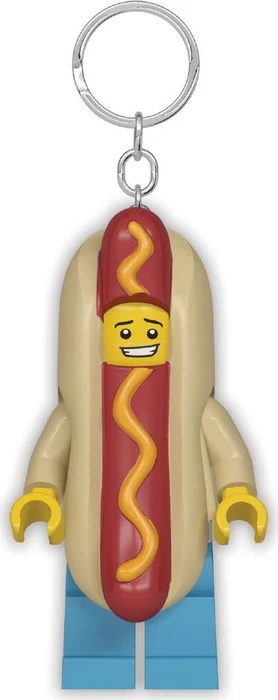 LEGO Schlüsselanhänger - Mann im Hotdog-Kostüm