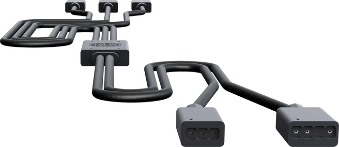 Cooler Master 3-Pin ARGB 1-to-3 Splitter Kabel 50cm, schwarz, 3-fach