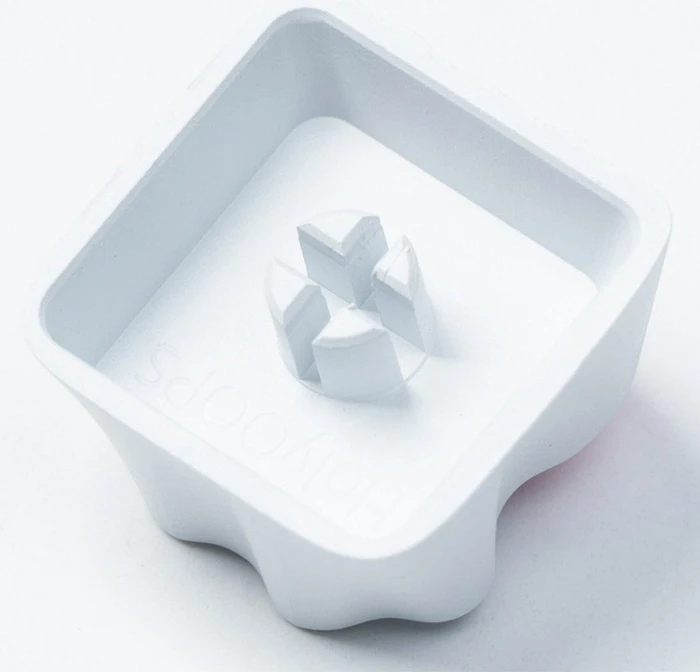 Keychron Cute Cows Alu Alloy Artisan Keycap, Silikon, Aluminium, rosa/weiß, 1 Taste