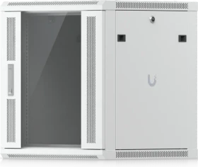 Ubiquiti 12U Rack Cabinet, 19" Wandgehäuse 12HE, Glastür, weiß, 560mm tief