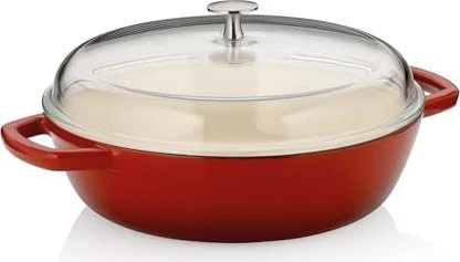 Kela Calido Bauernpfanne mit Deckel 28cm rot