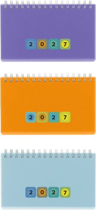 Herlitz Mini Protect Tischkalender 2027, quer, 64 Blatt