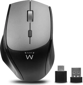 Ewent Dual-Connect Wireless Mouse grau/schwarz, USB (EW3245)