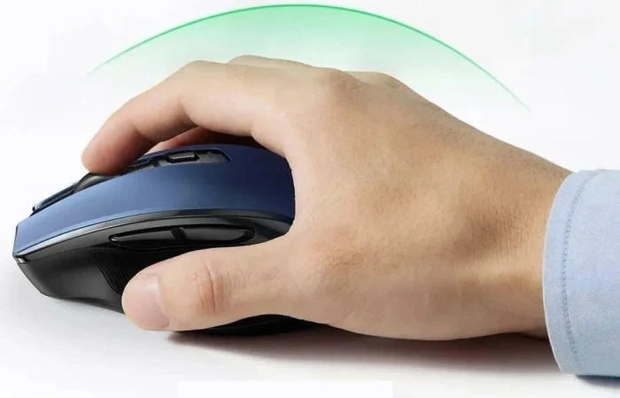 Ugreen MU006 Ergonomic Wireless Mouse, blau/schwarz, USB/Bluetooth