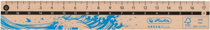 Herlitz GREENline Lineal 17cm, beidseitig bedruckt, braun (50033614) – Bild 3 von 3