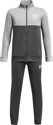 Under Armour Rival Colorblock Trainingsanzug castlerock light heather/white (Junior)