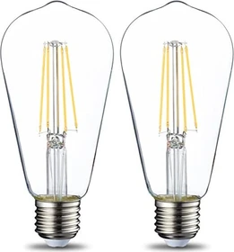 AmazonBasics LED-Leuchtmittel Filament 60 7W/827 E27, 2 Stück