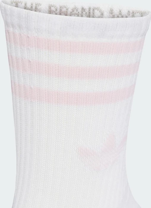 adidas 3-Streifen Crew Socken white/black/clear pink, 3 Paare