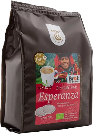 Gepa Bio Café Esperanza Kaffeepads, 18 Stück